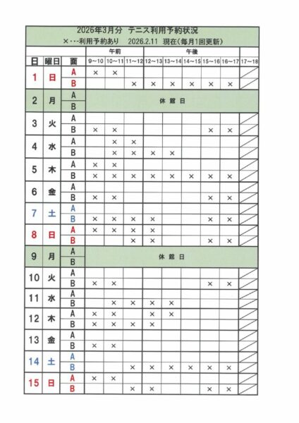 テニス2026.3～のサムネイル
