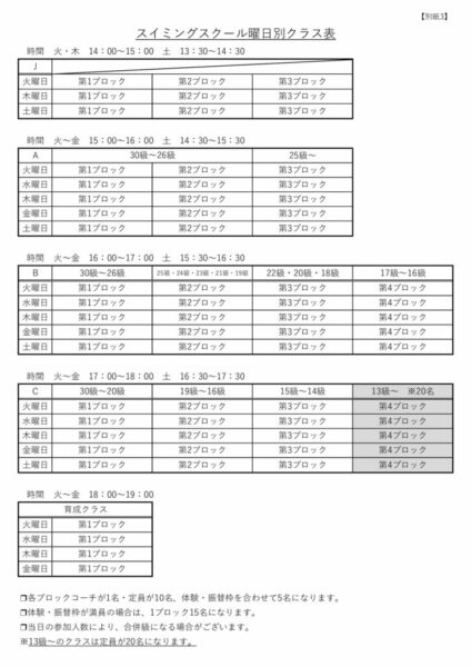 料金改定手紙　別紙3のサムネイル